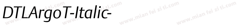DTLArgoT-Italic字体转换