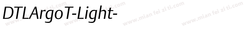 DTLArgoT-Light字体转换