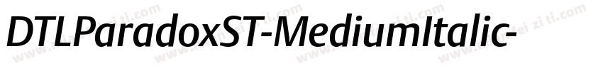 DTLParadoxST-MediumItalic字体转换