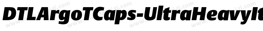 DTLArgoTCaps-UltraHeavyItalic字体转换