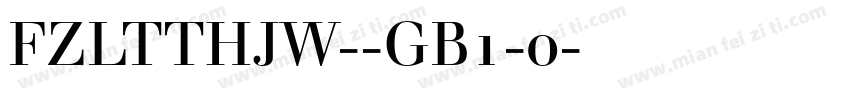 FZLTTHJW--GB1-0字体下载字体转换