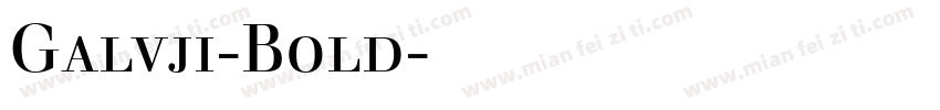 Galvji-Bold字体下载字体转换