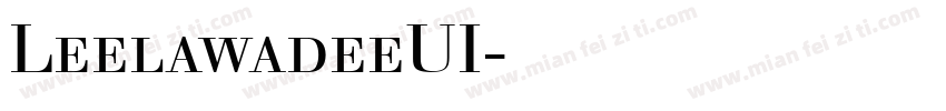 LeelawadeeUI字体下载字体转换