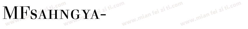 MFsahngya字体下载字体转换