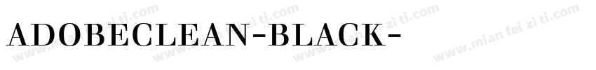 adobeclean-black字体下载字体转换