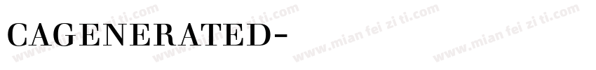 cagenerated字体下载字体转换