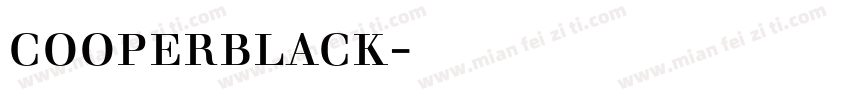 cooperblack字体下载字体转换