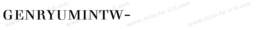 genryumintw字体下载字体转换