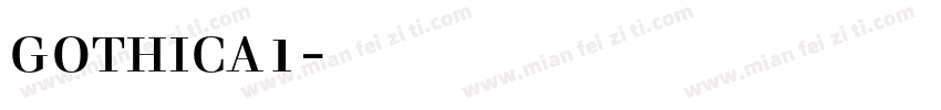 gothica1字体下载字体转换