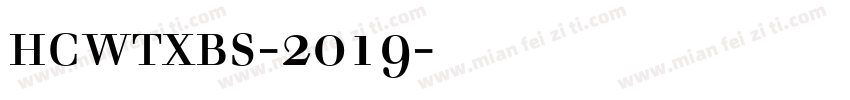 hcwtxbs-2019字体下载字体转换