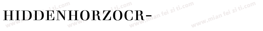 hiddenhorzocr字体下载字体转换