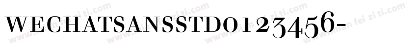 wechatsansstd字体下载0123456字体转换