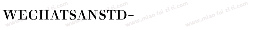 wechatsanstd字体下载字体转换