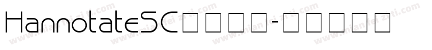 HannotateSC字体下载字体转换