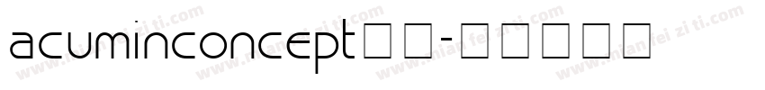 acuminconcept下载字体转换