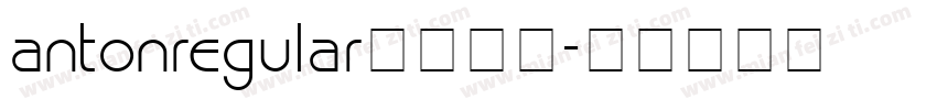 antonregular字体下载字体转换