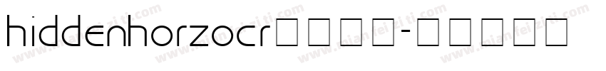hiddenhorzocr字体下载字体转换