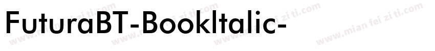 FuturaBT-Bookltalic字体转换