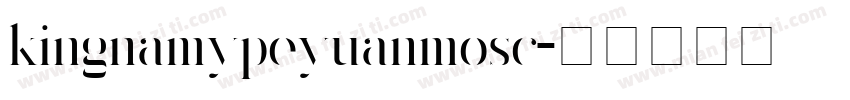 kingnamypeyuanmosc字体转换