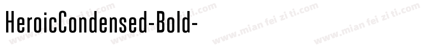 HeroicCondensed-Bold字体转换