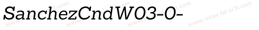 SanchezCndW03-0字体转换