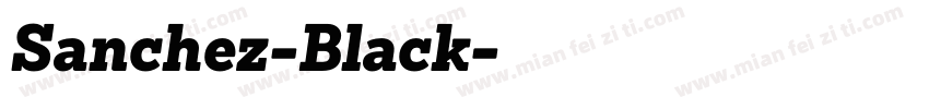 Sanchez-Black字体转换