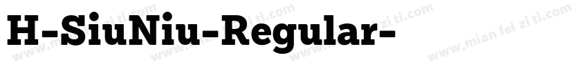 H-SiuNiu-Regular字体转换
