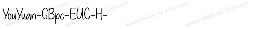 YouYuan-GBpc-EUC-H字体转换