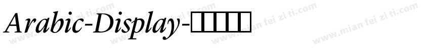 Arabic-Display字体转换
