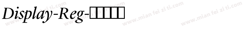 Display-Reg字体转换