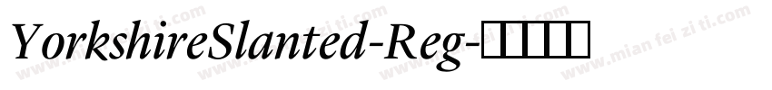 YorkshireSlanted-Reg字体转换