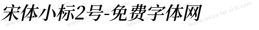 宋体小标2号字体转换