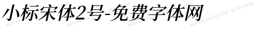 小标宋体2号字体转换