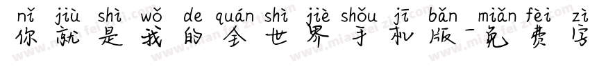 你就是我的全世界手机版字体转换