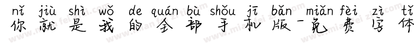 你就是我的全部手机版字体转换