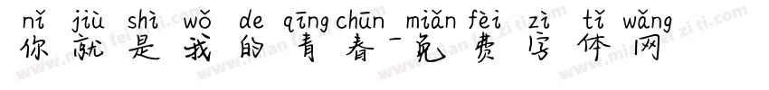 你就是我的青春字体转换