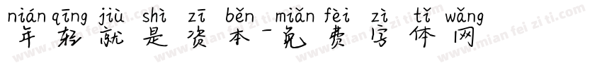 年轻就是资本字体转换