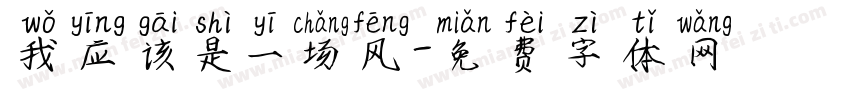 我应该是一场风字体转换