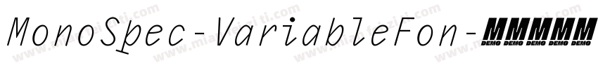 MonoSpec-VariableFon字体转换