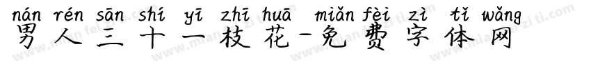 男人三十一枝花字体转换