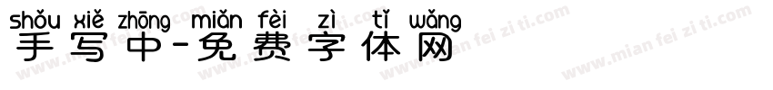 手写中字体转换