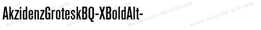 AkzidenzGroteskBQ-XBoldAlt字体转换