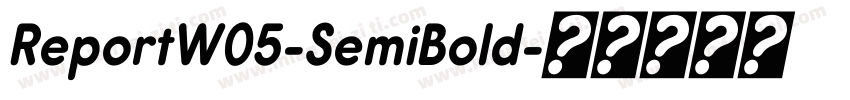 ReportW05-SemiBold字体转换