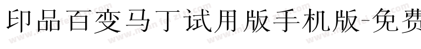 印品百变马丁试用版手机版字体转换