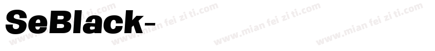 SeBlack字体转换