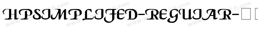 HPsimplifed-reguiar字体转换