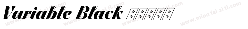 Variable-Black字体转换