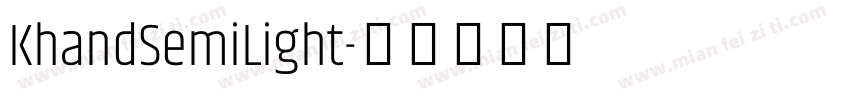 KhandSemiLight字体转换