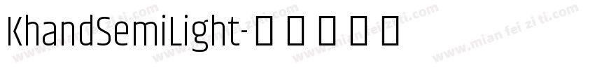 KhandSemiLight字体转换