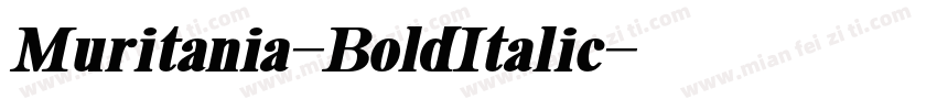 Muritania-BoldItalic字体转换